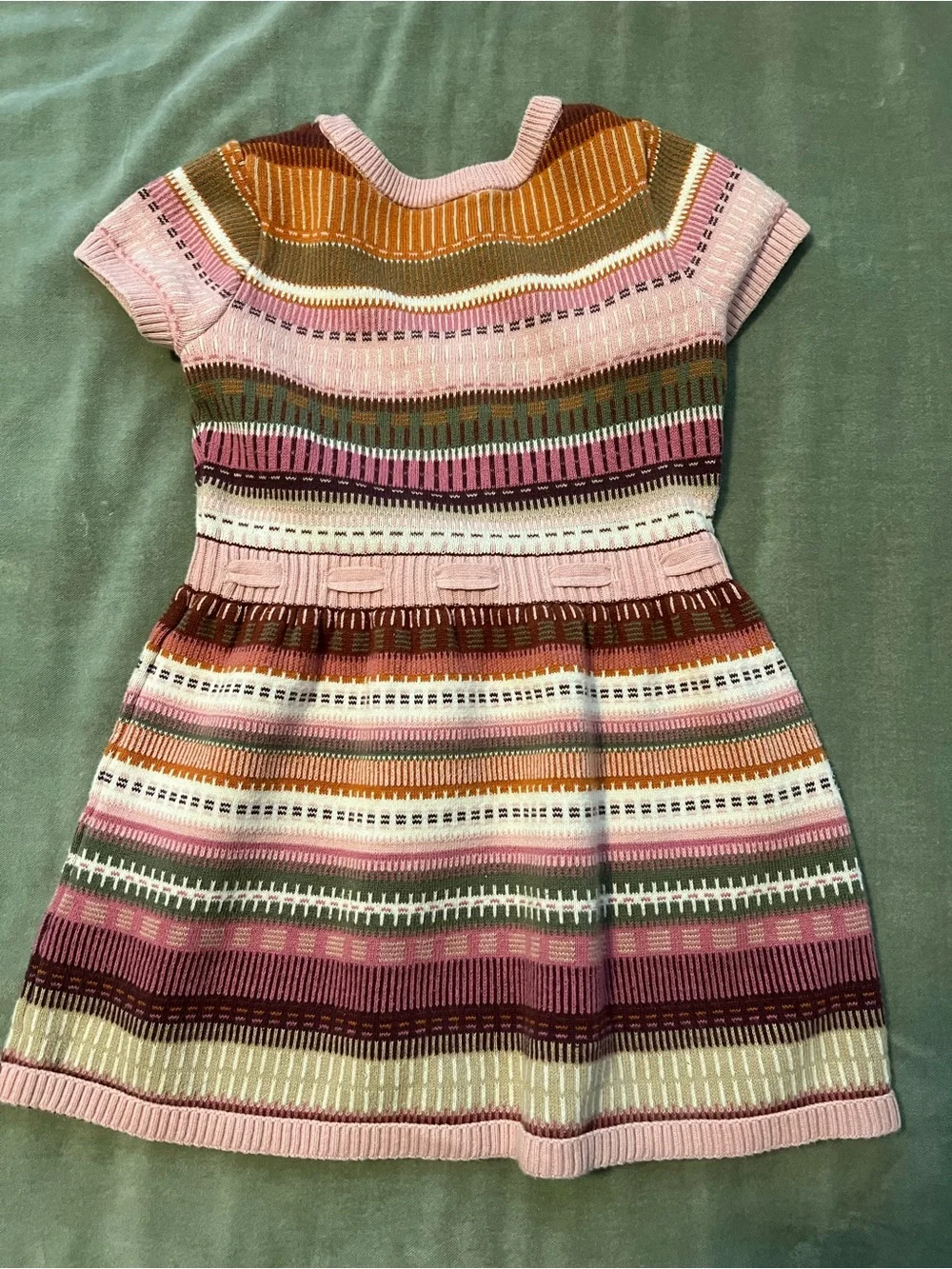 Gymboree Pink Multi-Color Striped Knit Dress